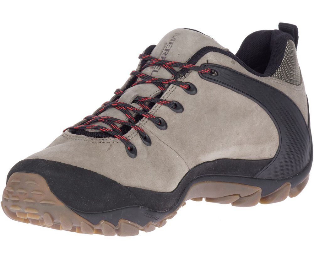 Buty Trekkingowe Merrell Męskie Szare/Czarne - Chameleon 8 Skórzane Waterproof - 903217-PQW